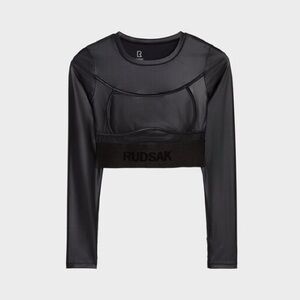 {{RUDSAK}} Black Long Sleeve Crop Top